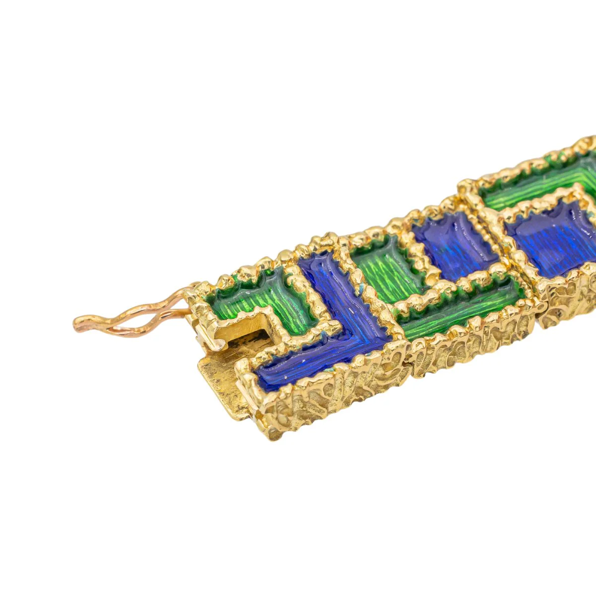 Bracelet FRED et GEORLAND en émail et or jaune - Image 8