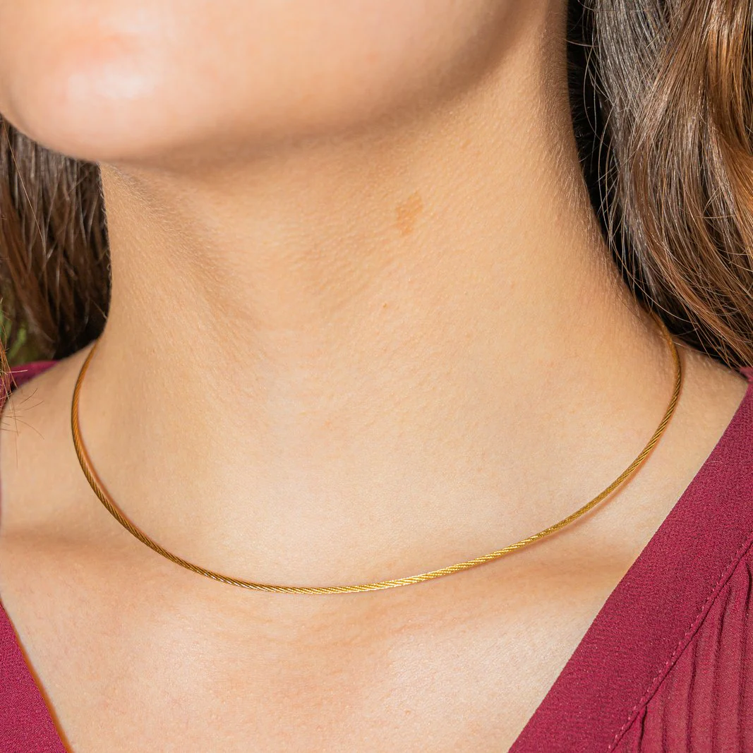 Collier Câble FRED "Force 10" en or jaune - Image 2