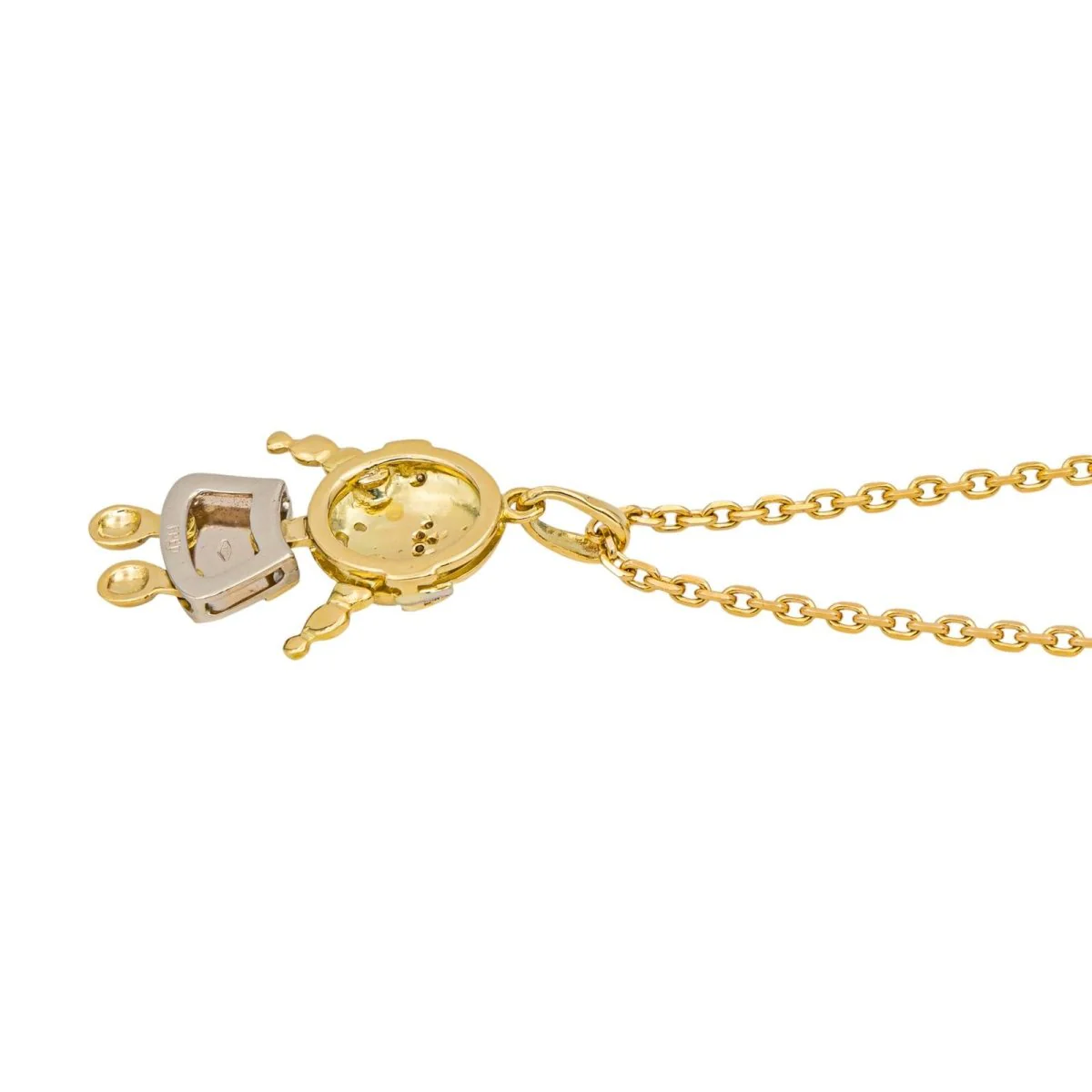 Collier Pendentif FRED en or jaune et diamants - Image 5