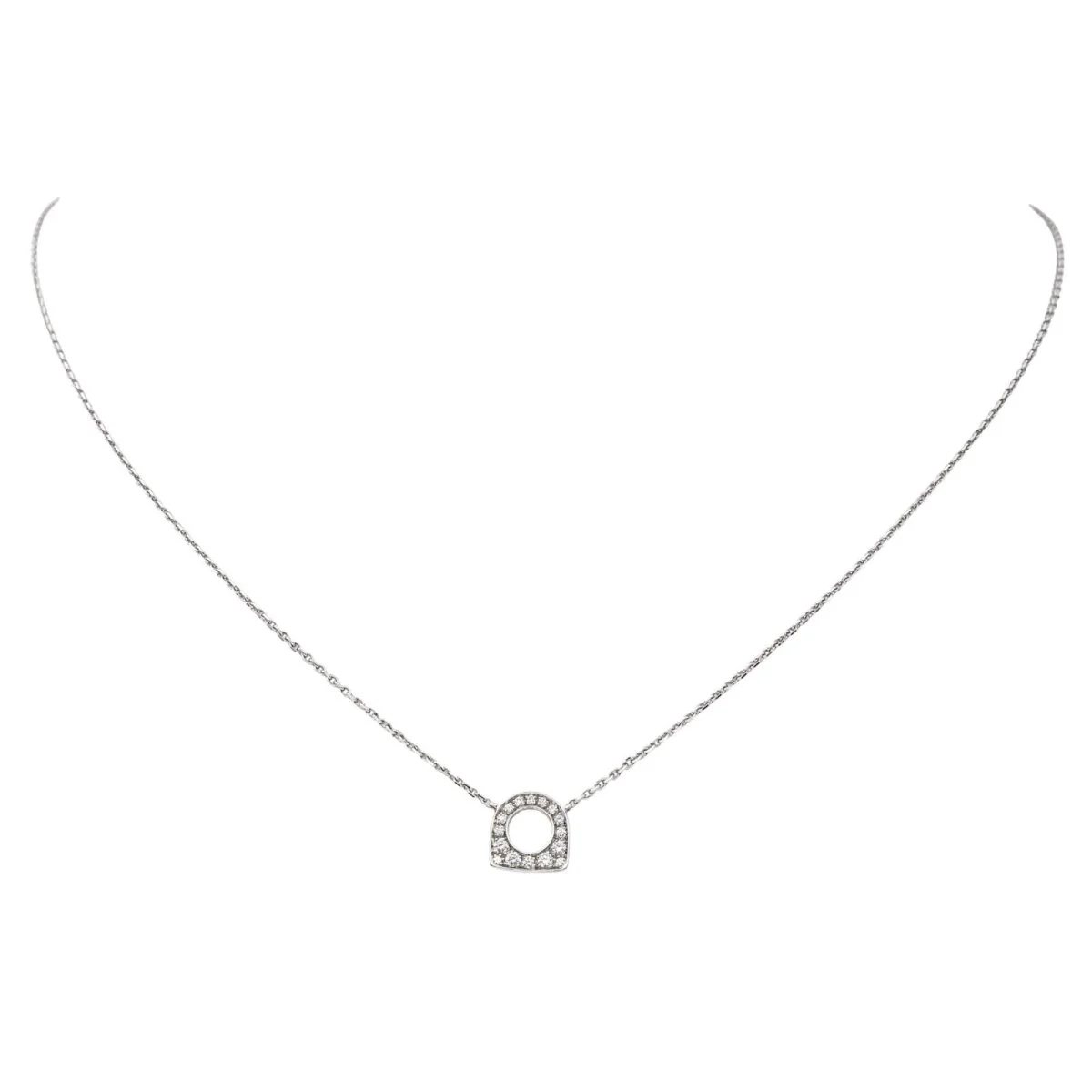 Collier Pendentif FRED "Success" en or blanc et diamants