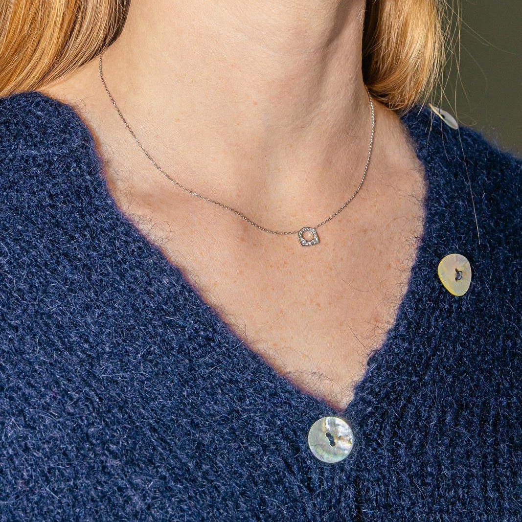 Collier Pendentif FRED "Success" en or blanc et diamants - Image 2