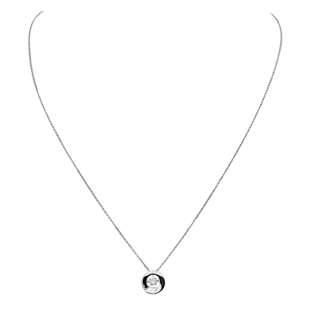 Collier Solitaire GAREL en or blanc et diamant