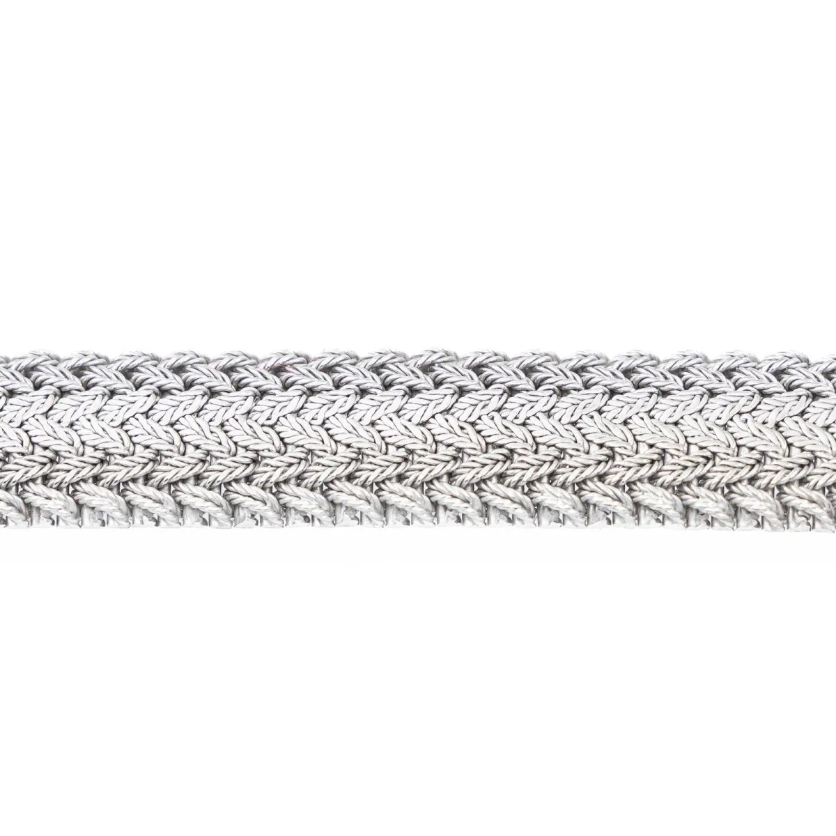Bracelet Maille GAY FRÈRES en or blanc, émeraudes et diamants - Image 4
