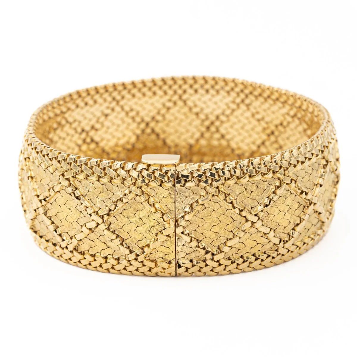 Bracelet Maille texturé GAY FRÈRES en or jaune - Image 4