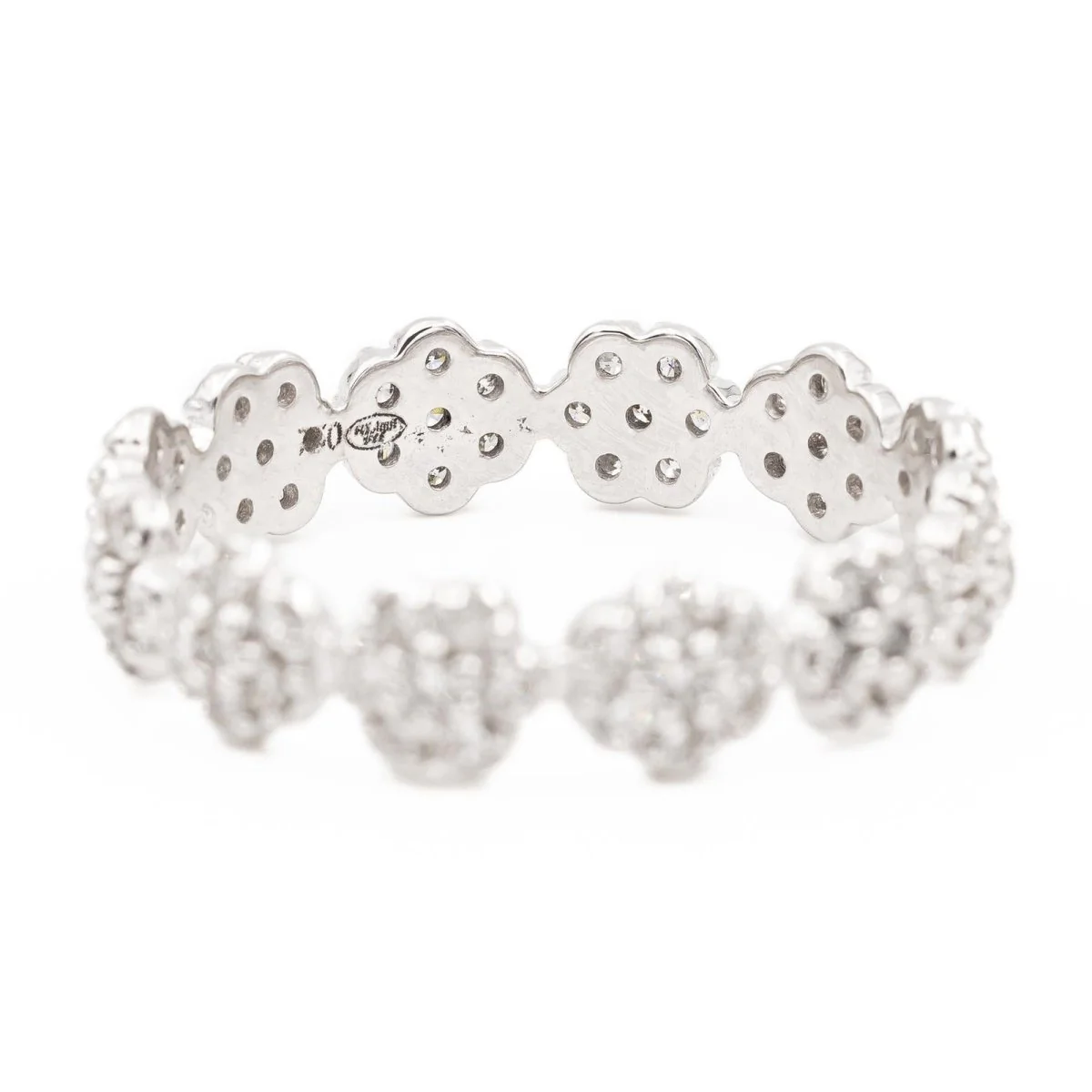 Bague GINETTE NY "Be mine mini lotus" en or blanc et diamant - Image 3