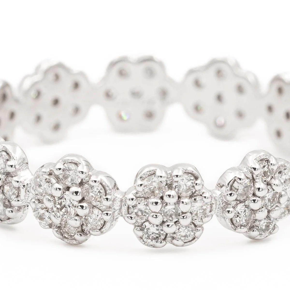 Bague GINETTE NY "Be mine mini lotus" en or blanc et diamant - Image 6