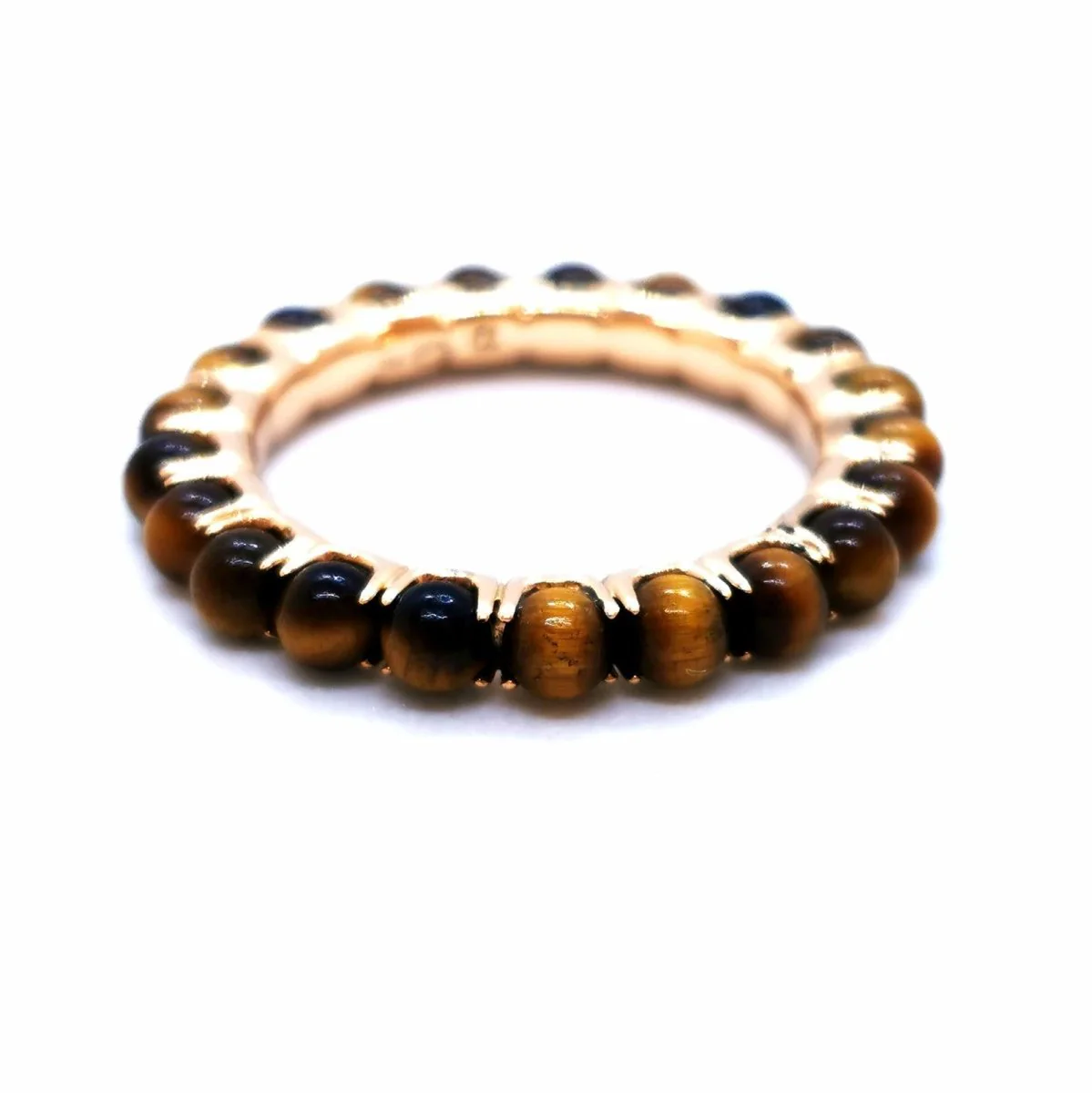 Ginette NY Bague Alliance Maria Or rose Œil de tigre - Image 4