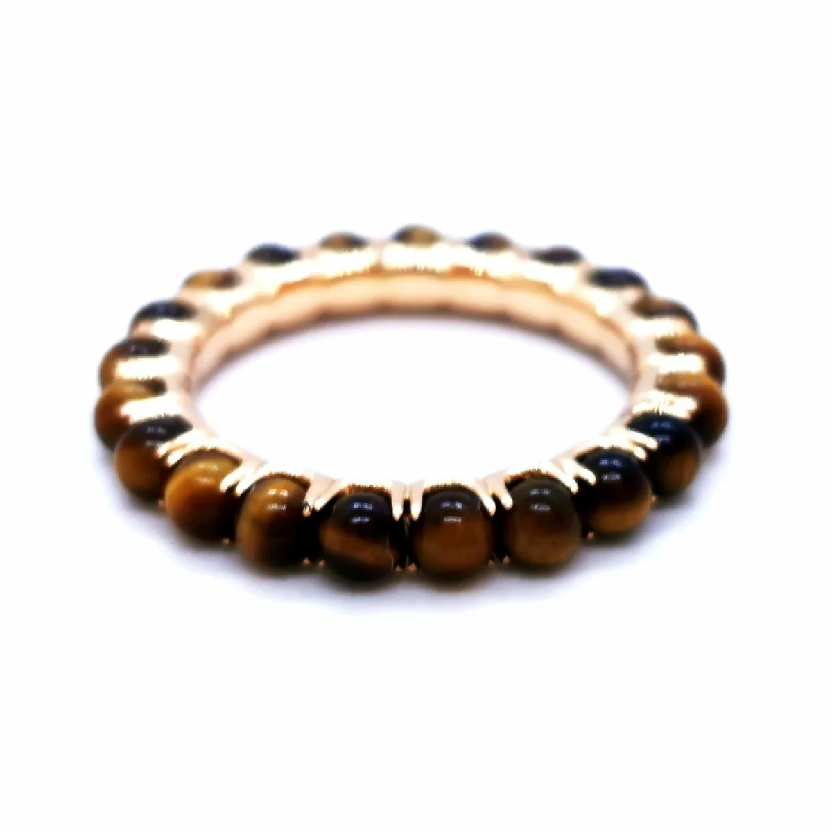 Ginette NY Bague Alliance Maria Or rose Œil de tigre - Image 5