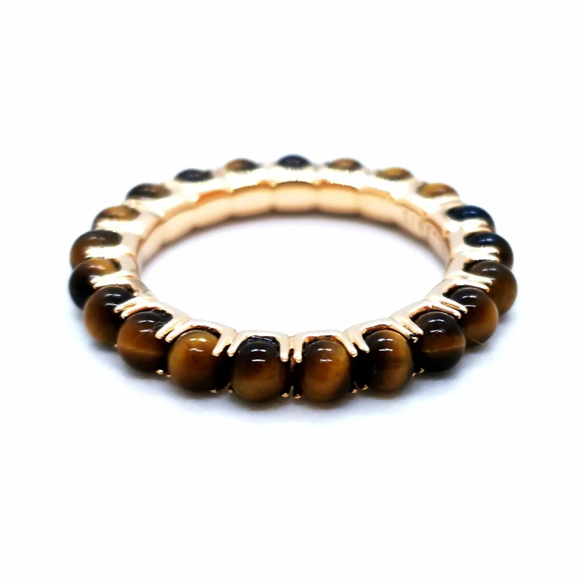 Ginette NY Bague Alliance Maria Or rose Œil de tigre - Image 6