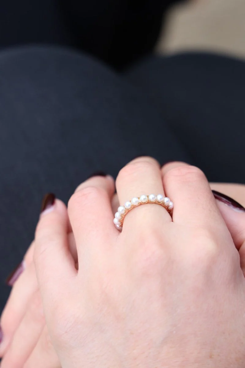 Ginette NY Bague Alliance Maria Or rose Perle - Image 2