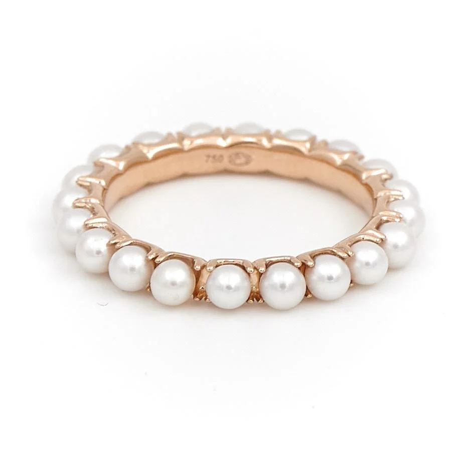 Ginette NY Bague Alliance Maria Or rose Perle - Image 6