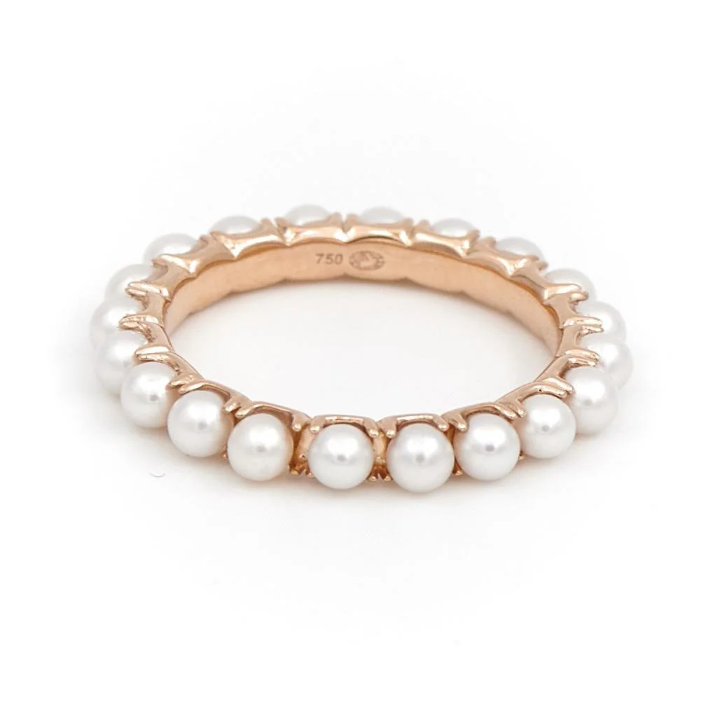 Ginette NY Bague Alliance Maria Or rose Perle - Image 7