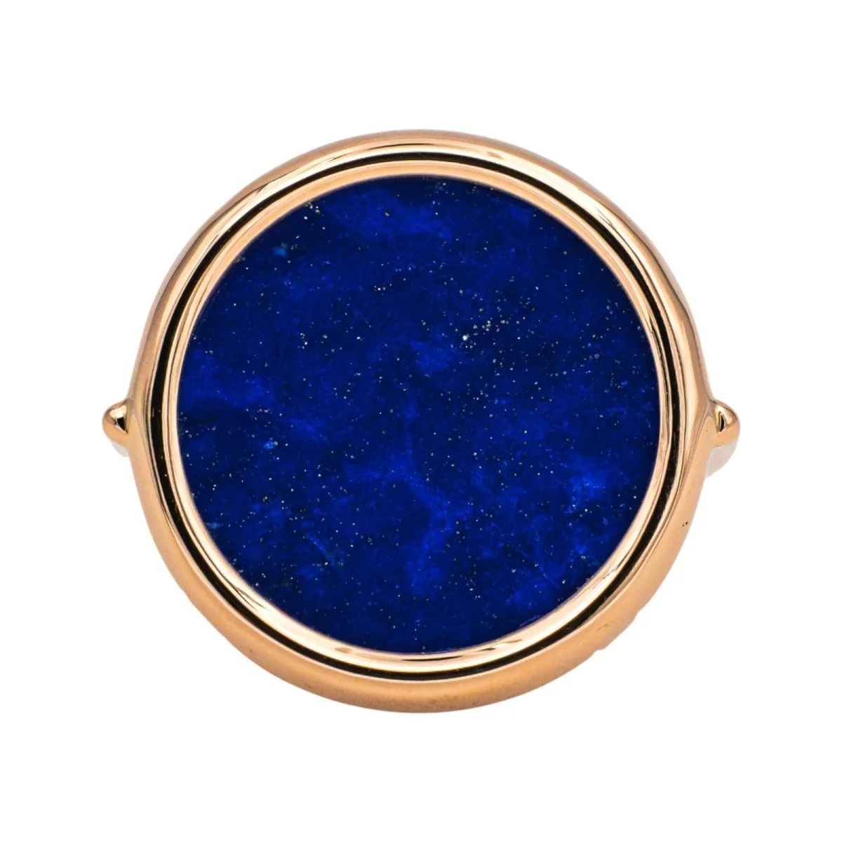 Bague Cocktail GINETTE NY "Ever Lapis Disc" en or rose et lapis-lazuli