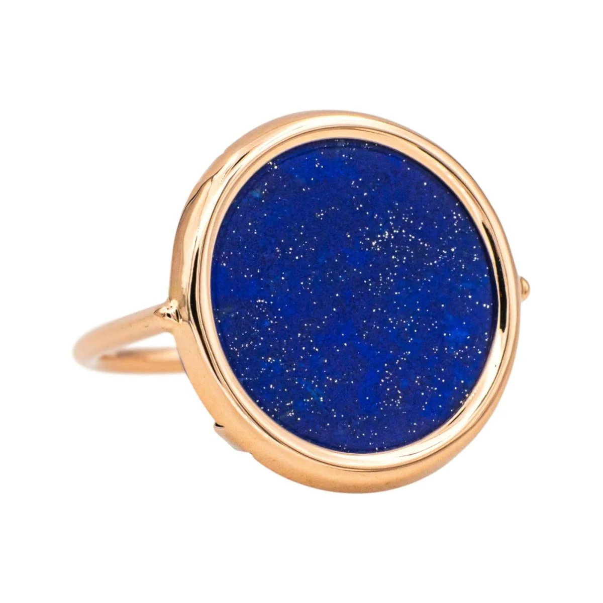 Bague Cocktail GINETTE NY "Ever Lapis Disc" en or rose et lapis-lazuli - Image 6
