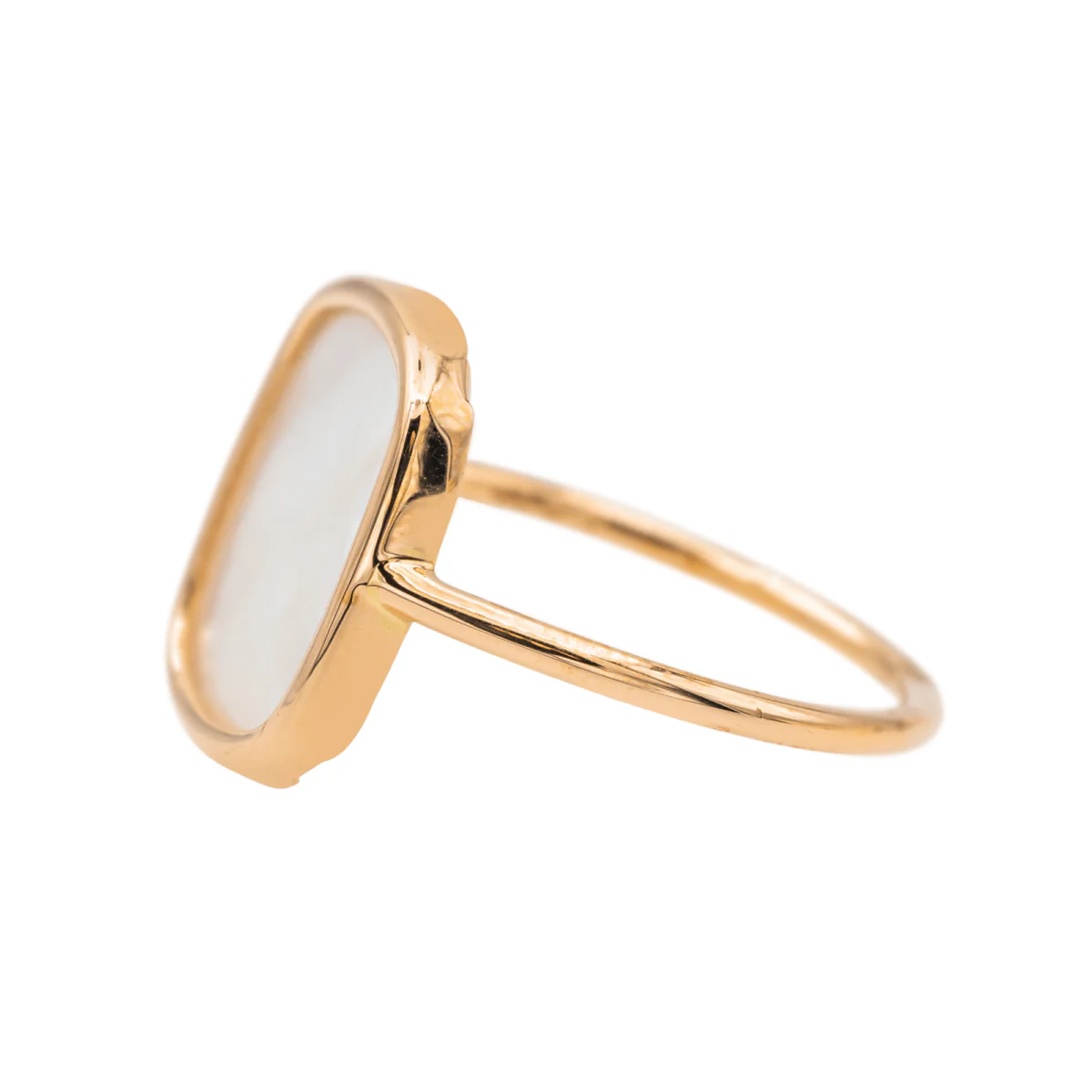 Ginette NY Bague White MOP antique ring Or rose Nacre - Image 4