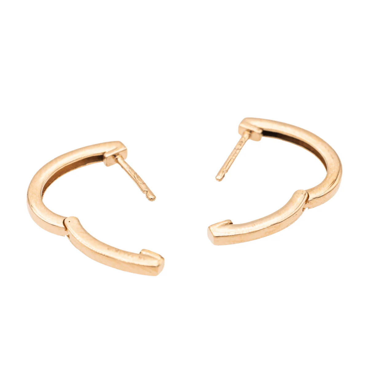 Ginette NY Boucles d'oreilles  Créoles Hoop Or rose - Image 6