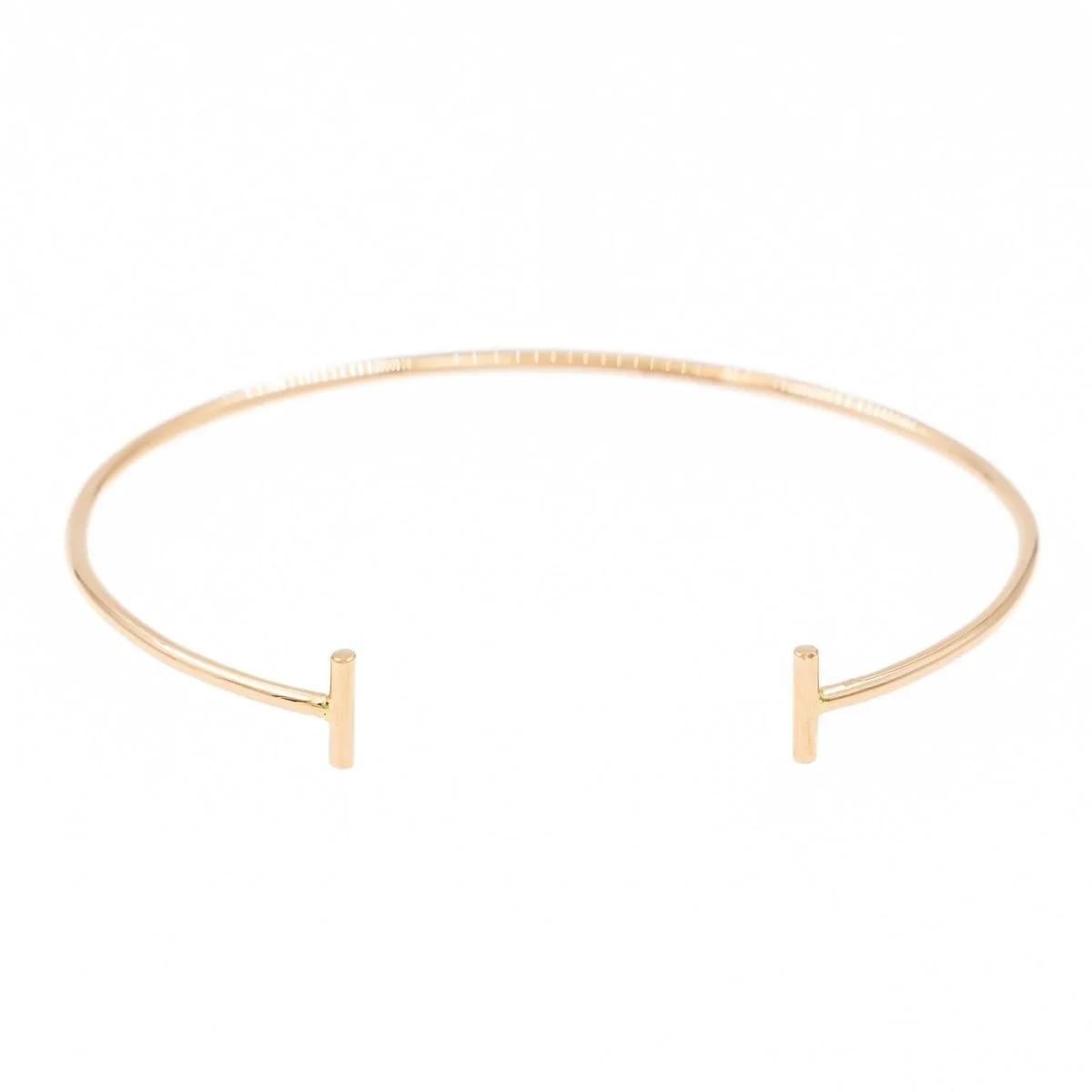 Bracelet Jonc GINETTE NY "Gold Strip Bangle" en Or rose