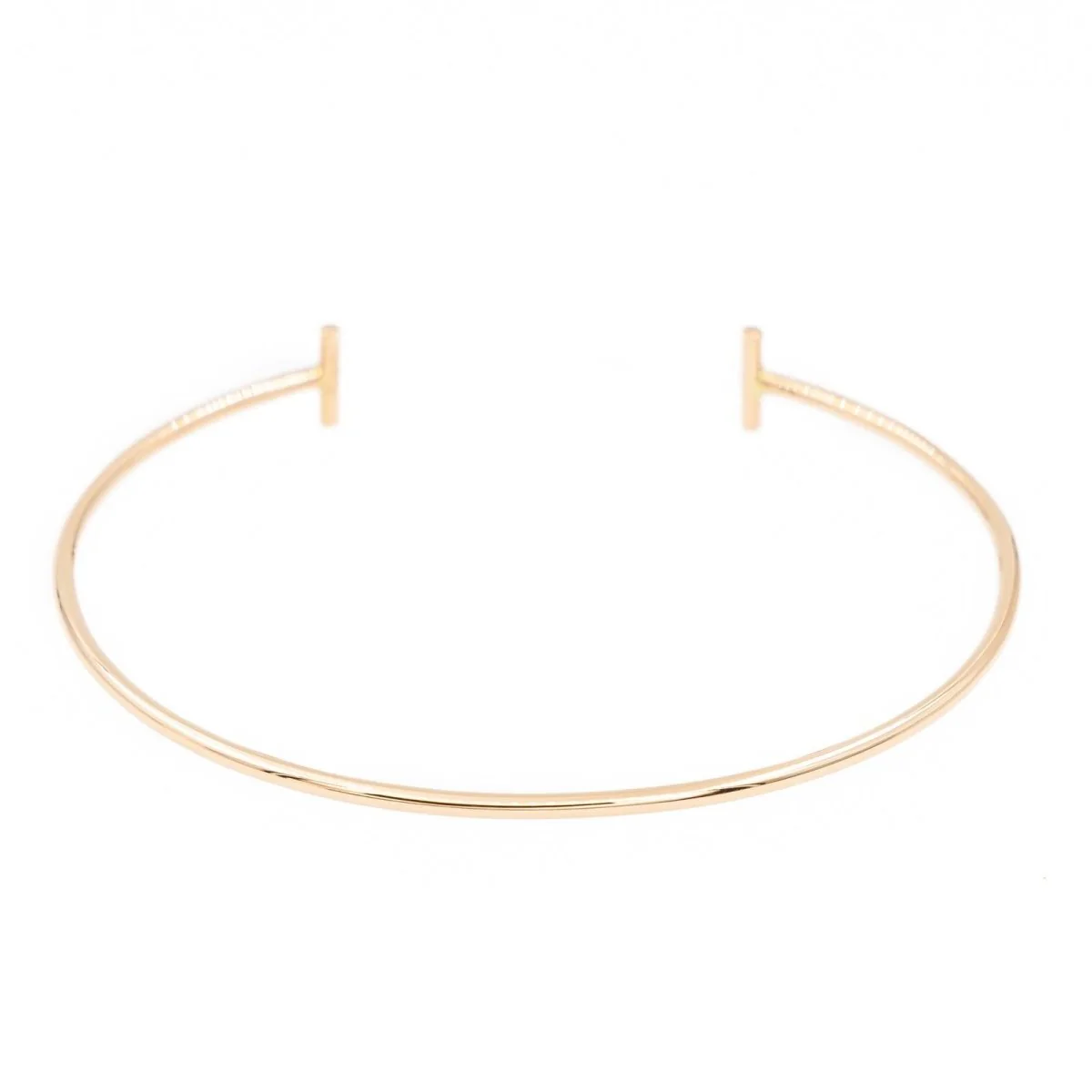 Bracelet Jonc GINETTE NY "Gold Strip Bangle" en Or rose - Image 3
