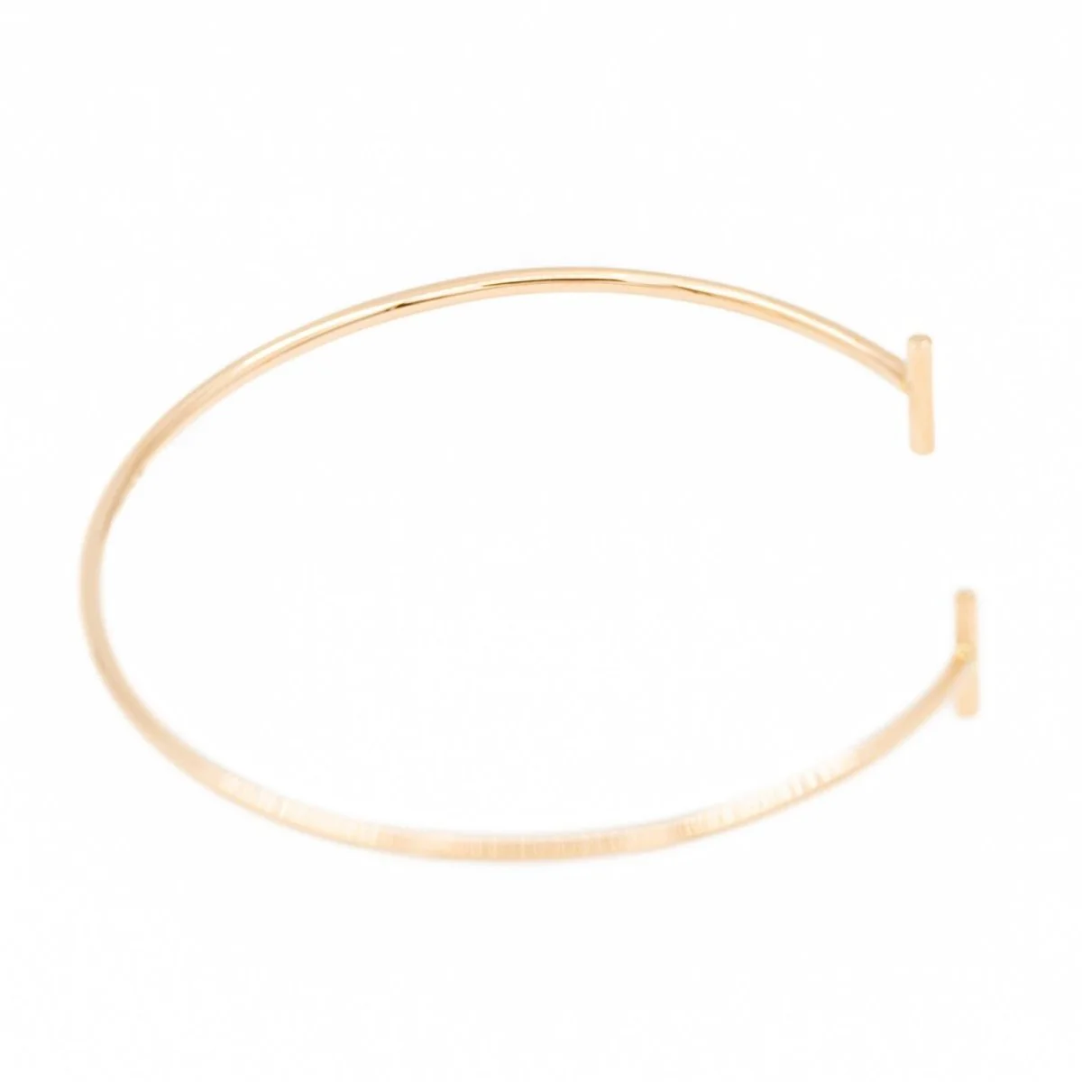 Bracelet Jonc GINETTE NY "Gold Strip Bangle" en Or rose - Image 4