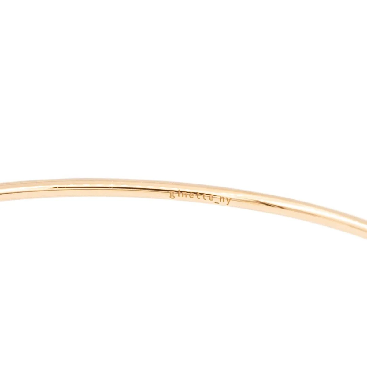 Bracelet Jonc GINETTE NY "Gold Strip Bangle" en Or rose - Image 5
