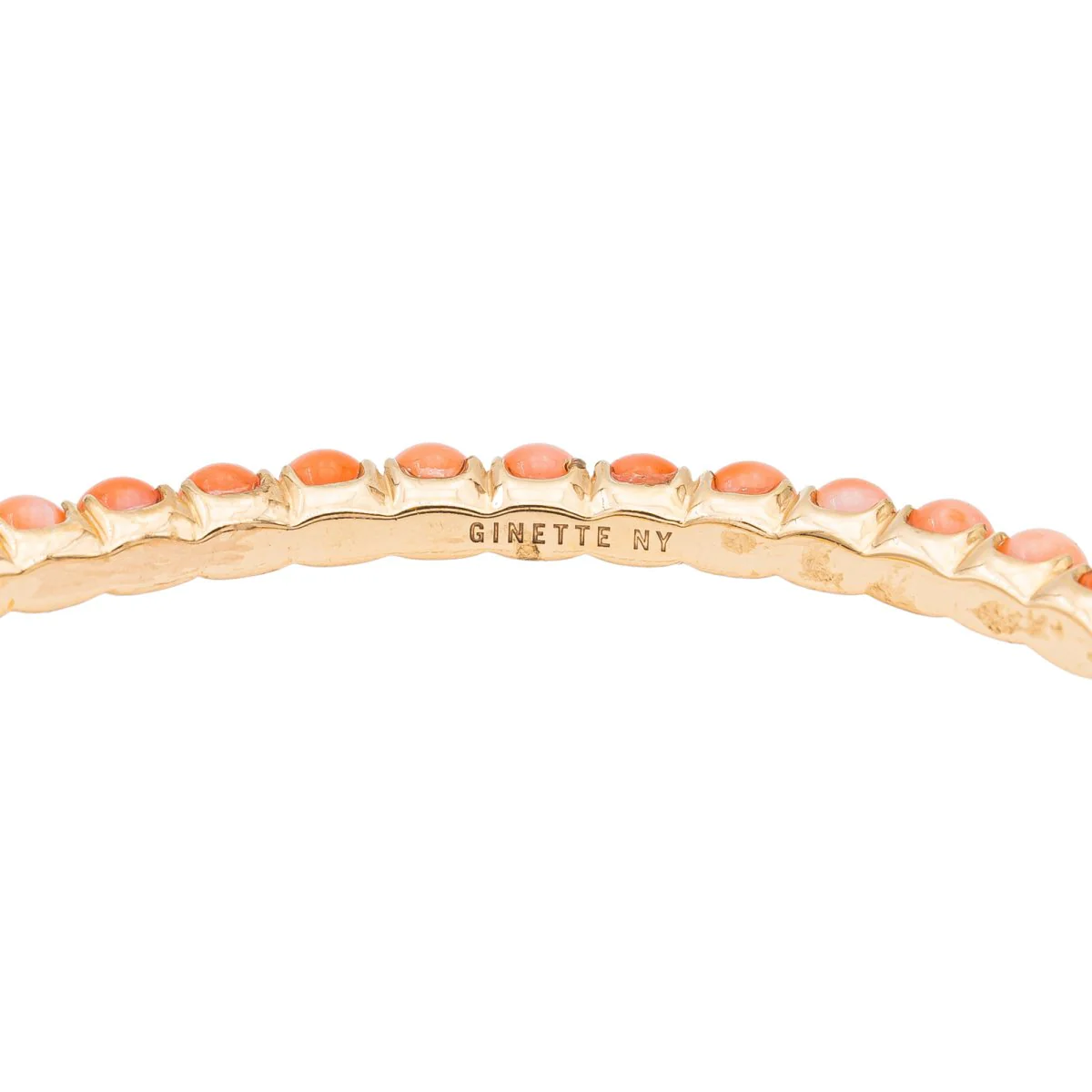 Bracelet GINETTE NY, "Maria", en Or rose et Corail - Image 5