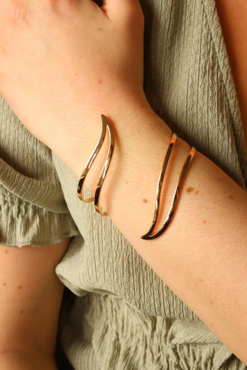 Bracelet Jonc GINETTE NY "Wise Cuff" en or rose - Image 2