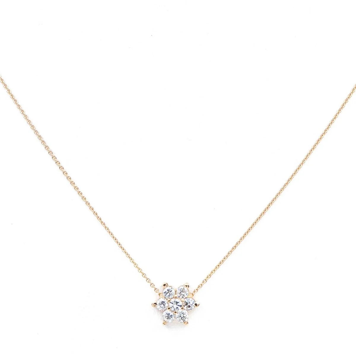 GINETTE NY Collier Etoile "Diamond Star Necklace" Or rose Diamant