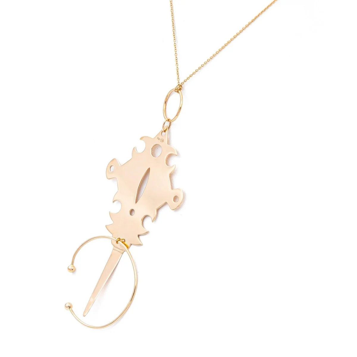 Ginette NY Collier Jumbo Tanger on Chain Or rose - Image 4