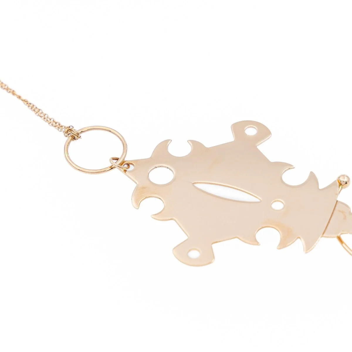 Ginette NY Collier Jumbo Tanger on Chain Or rose - Image 7