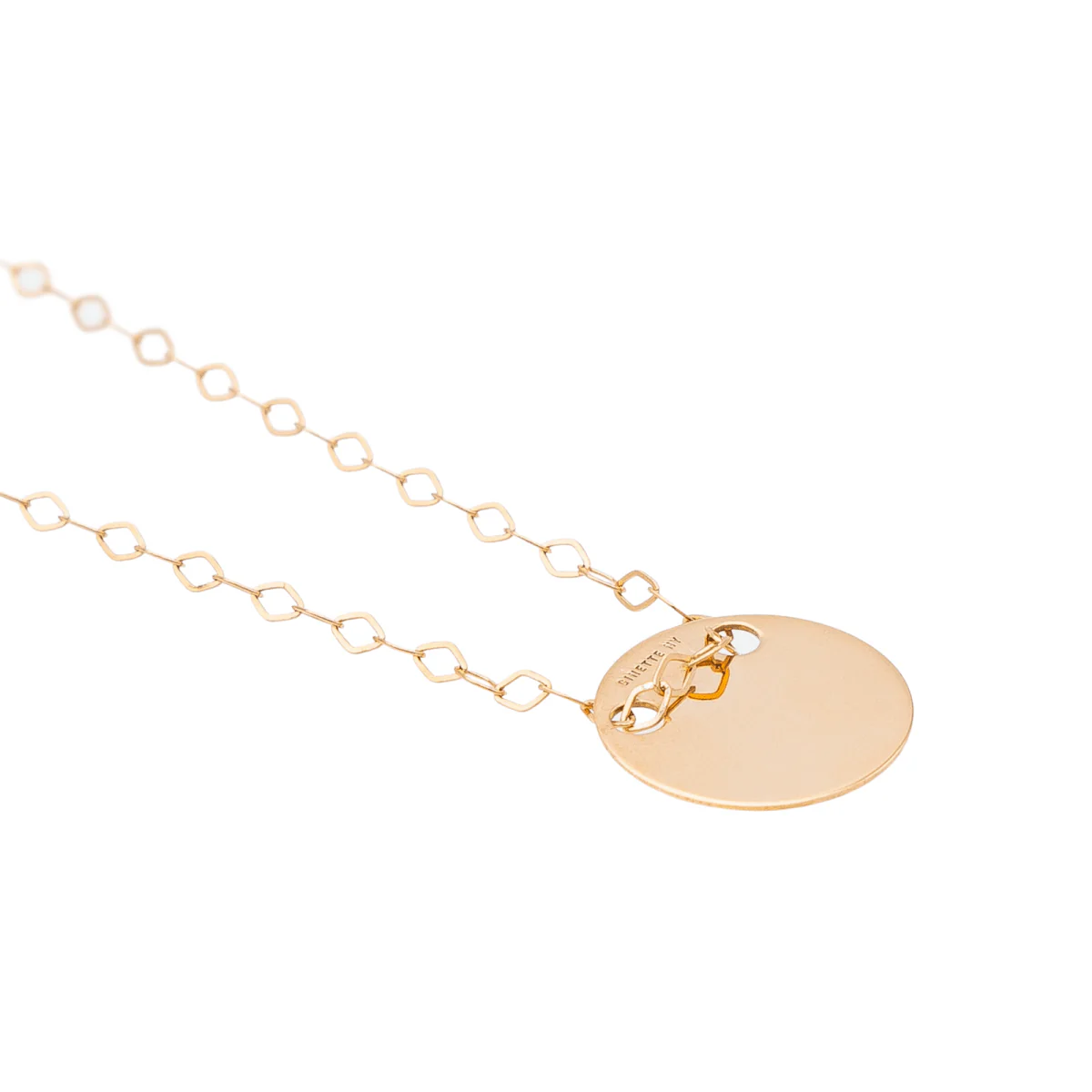 Ginette NY Collier Little Monogram Or rose - Image 6