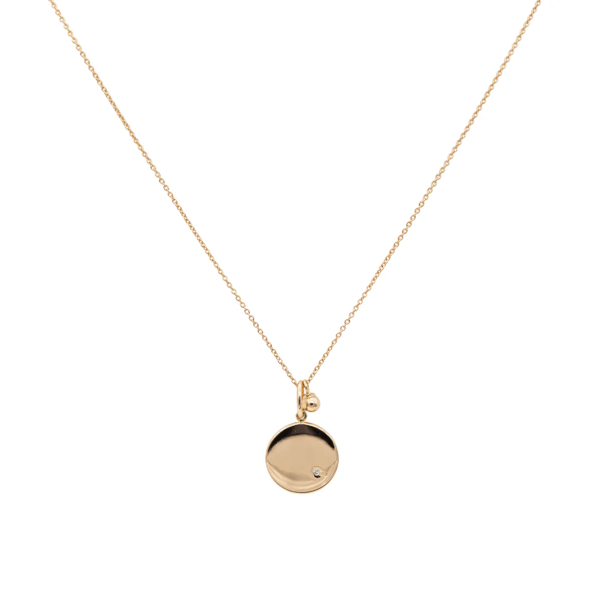 Ginette NY Collier Mini ever disc Or rose Diamant - Image 3