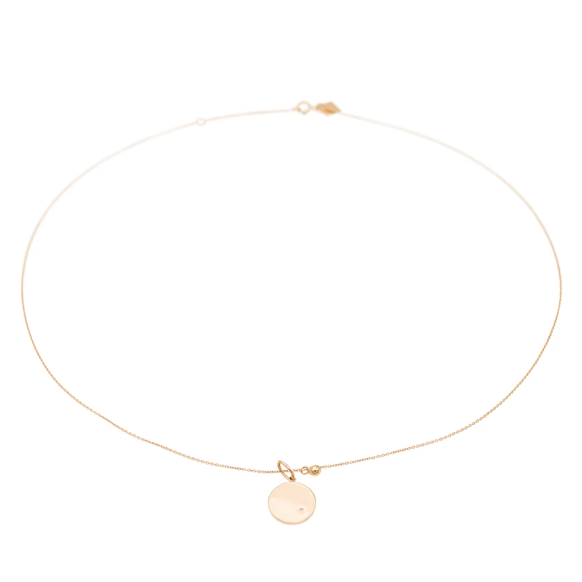 Ginette NY Collier Mini ever disc Or rose Diamant - Image 7