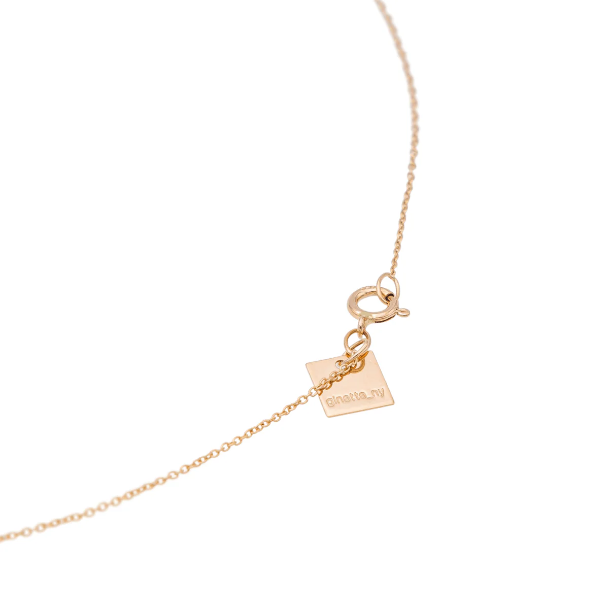 Ginette NY Collier Pendentif Baby Lace Monogram Or rose - Image 4