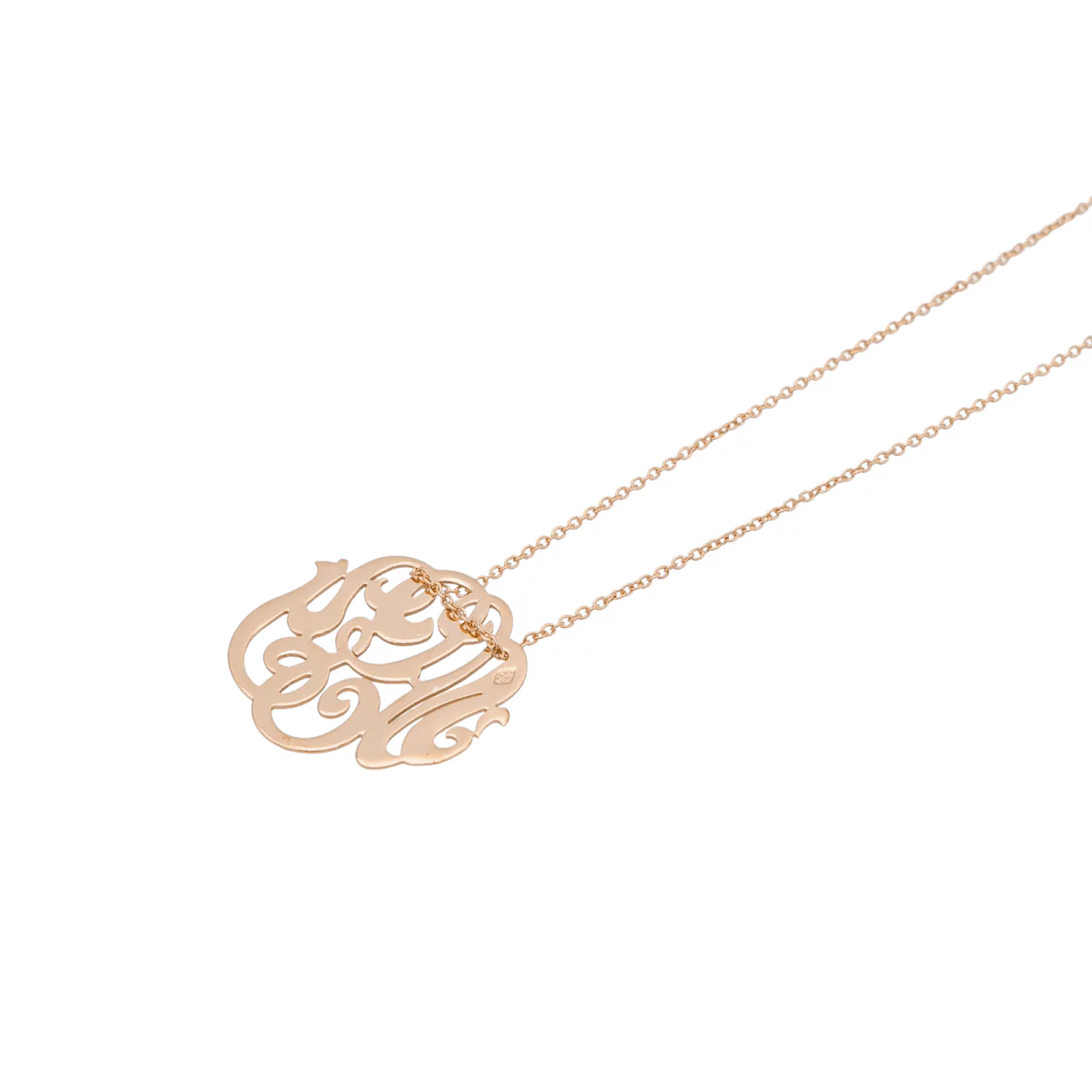 Ginette NY Collier Pendentif Baby Lace Monogram Or rose - Image 5