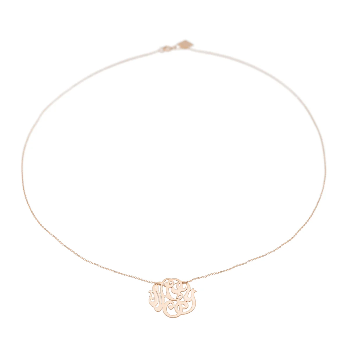 Ginette NY Collier Pendentif Baby Lace Monogram Or rose - Image 7