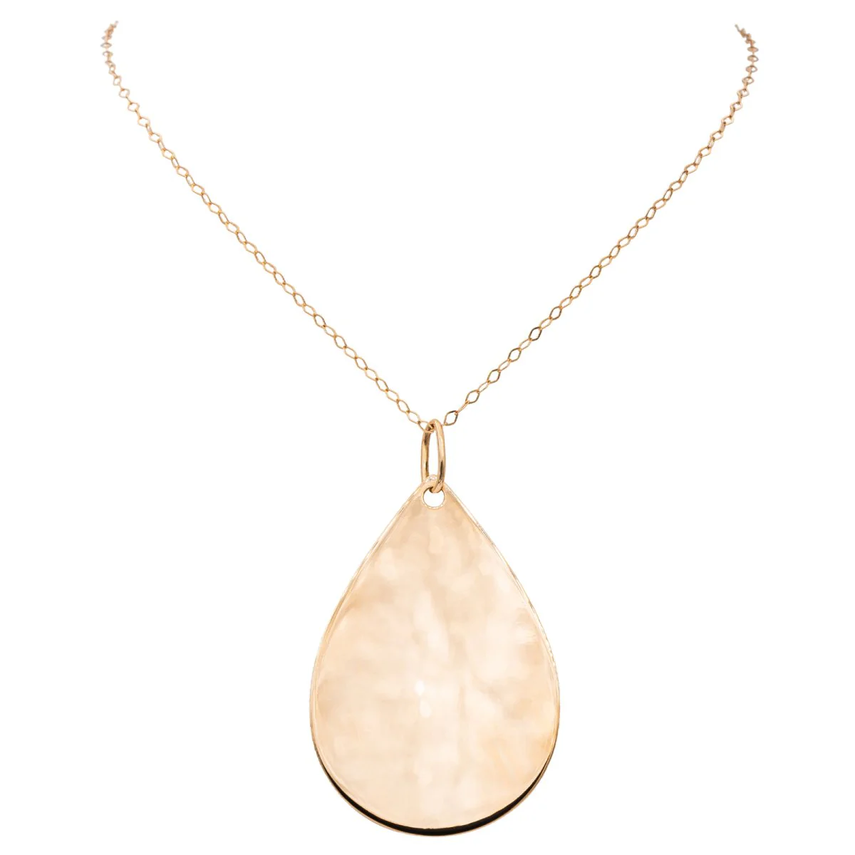 Collier Pendentif GINETTE NY "Jumbo bliss on chain" en or rose