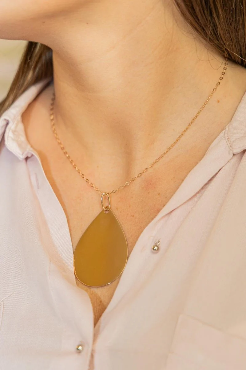 Collier Pendentif GINETTE NY "Jumbo bliss on chain" en or rose - Image 2