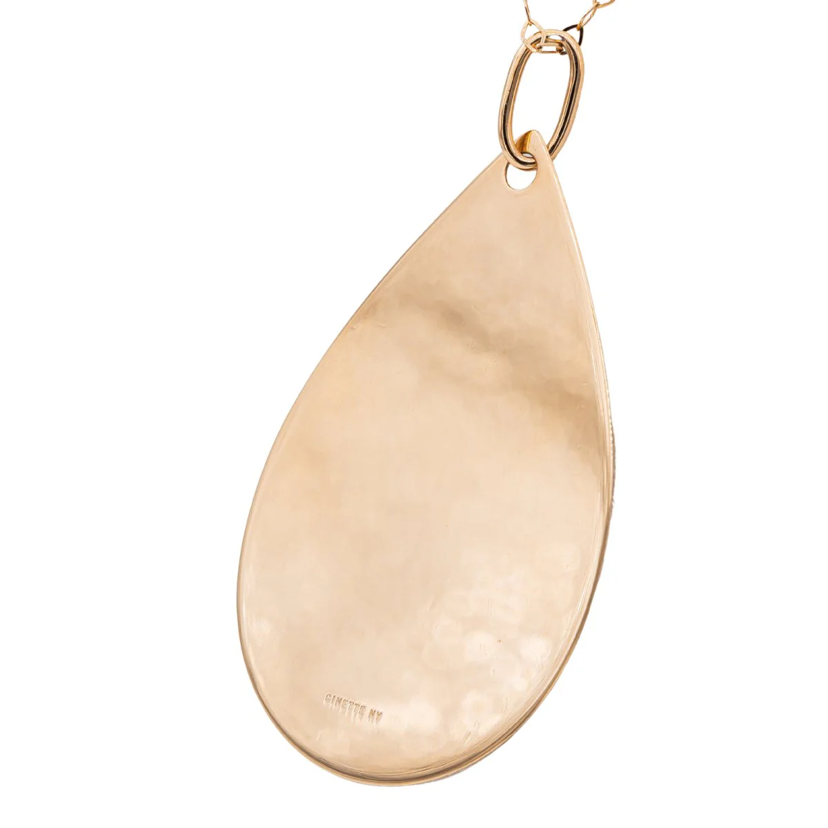 Collier Pendentif GINETTE NY "Jumbo bliss on chain" en or rose - Image 6
