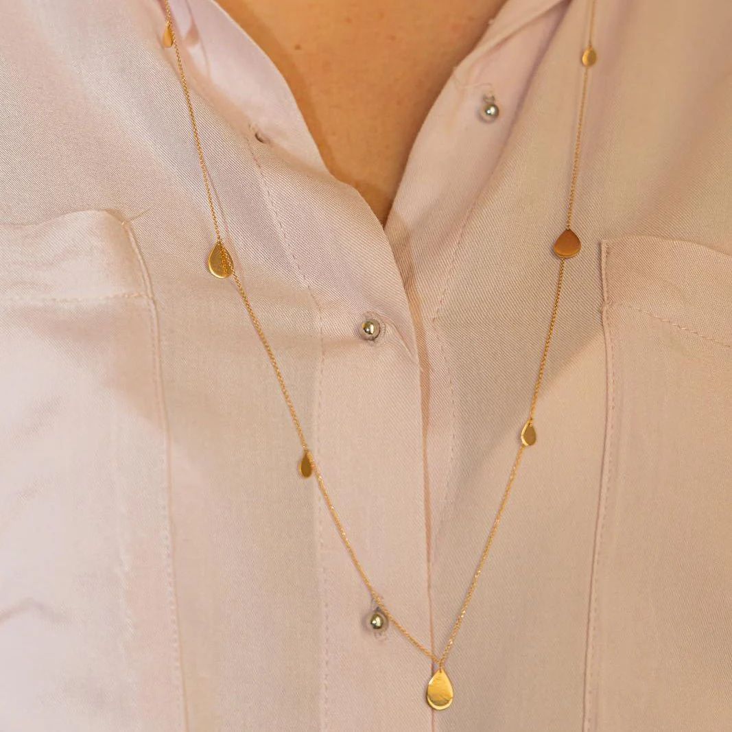 Collier Sautoir GINETTE NY "Tiny bliss on chain" en or rose - Image 2