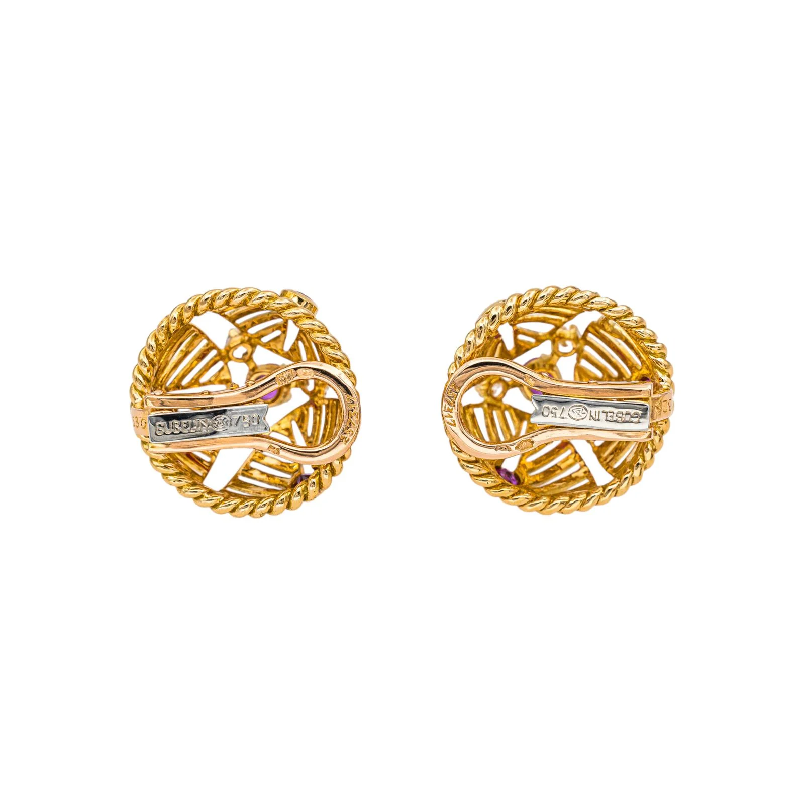 Gübelin Boucles d'oreilles Clips Or jaune Rubis - Image 7
