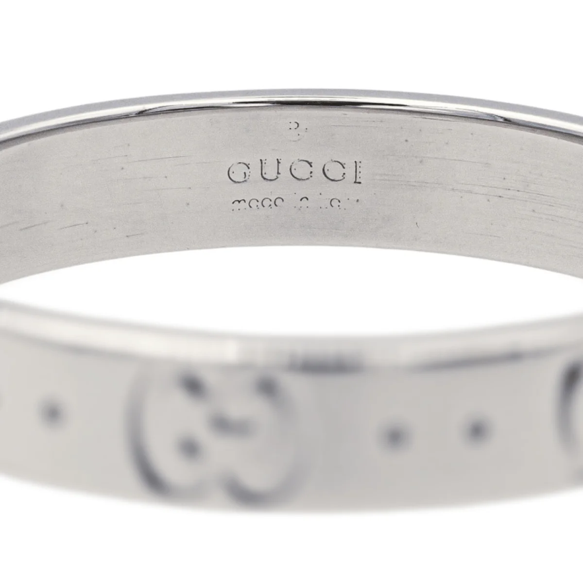 Bague Bandeau GUCCI "Fine Icon" en or blanc - Image 4