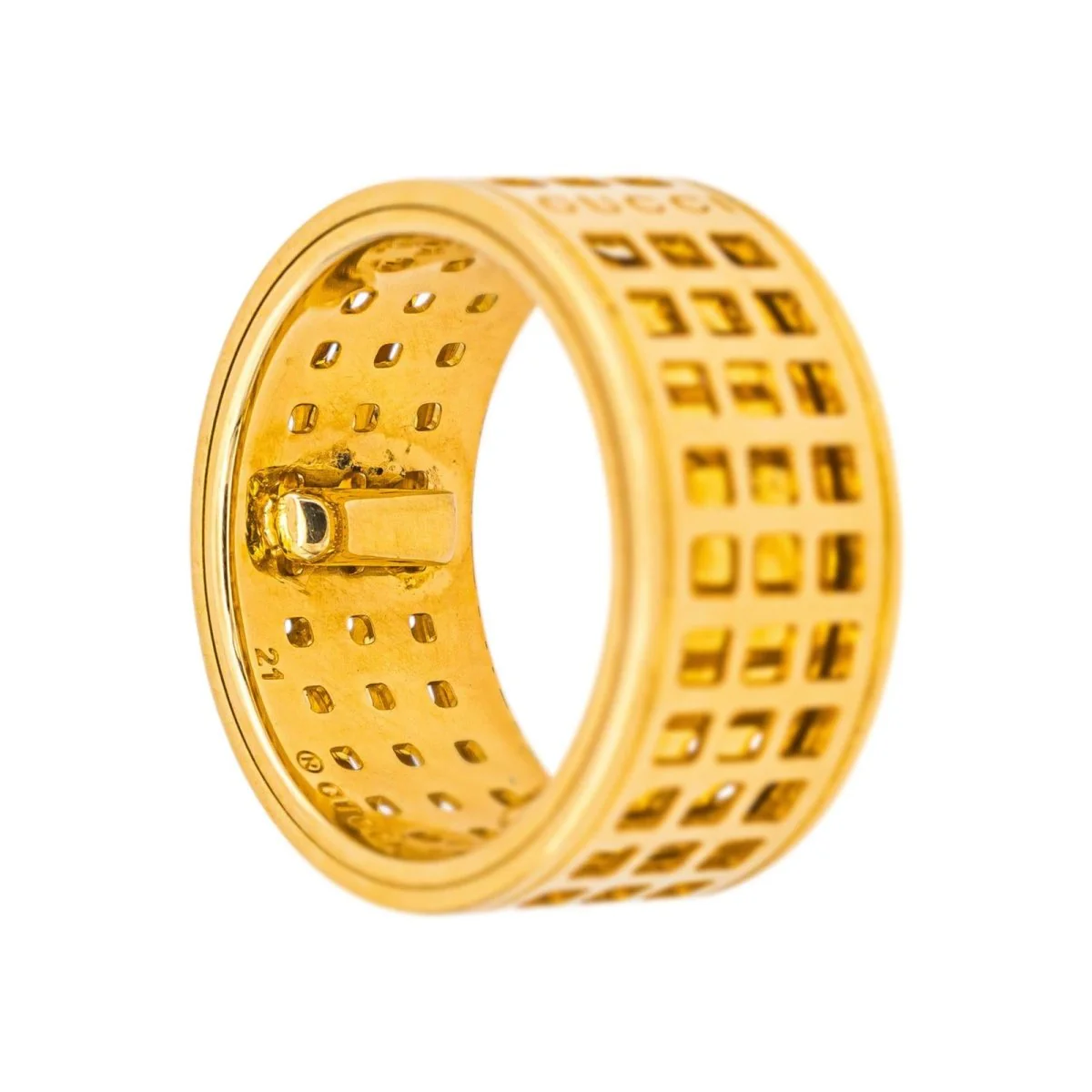 Bague Bandeau GUCCI en or jaune - Image 7