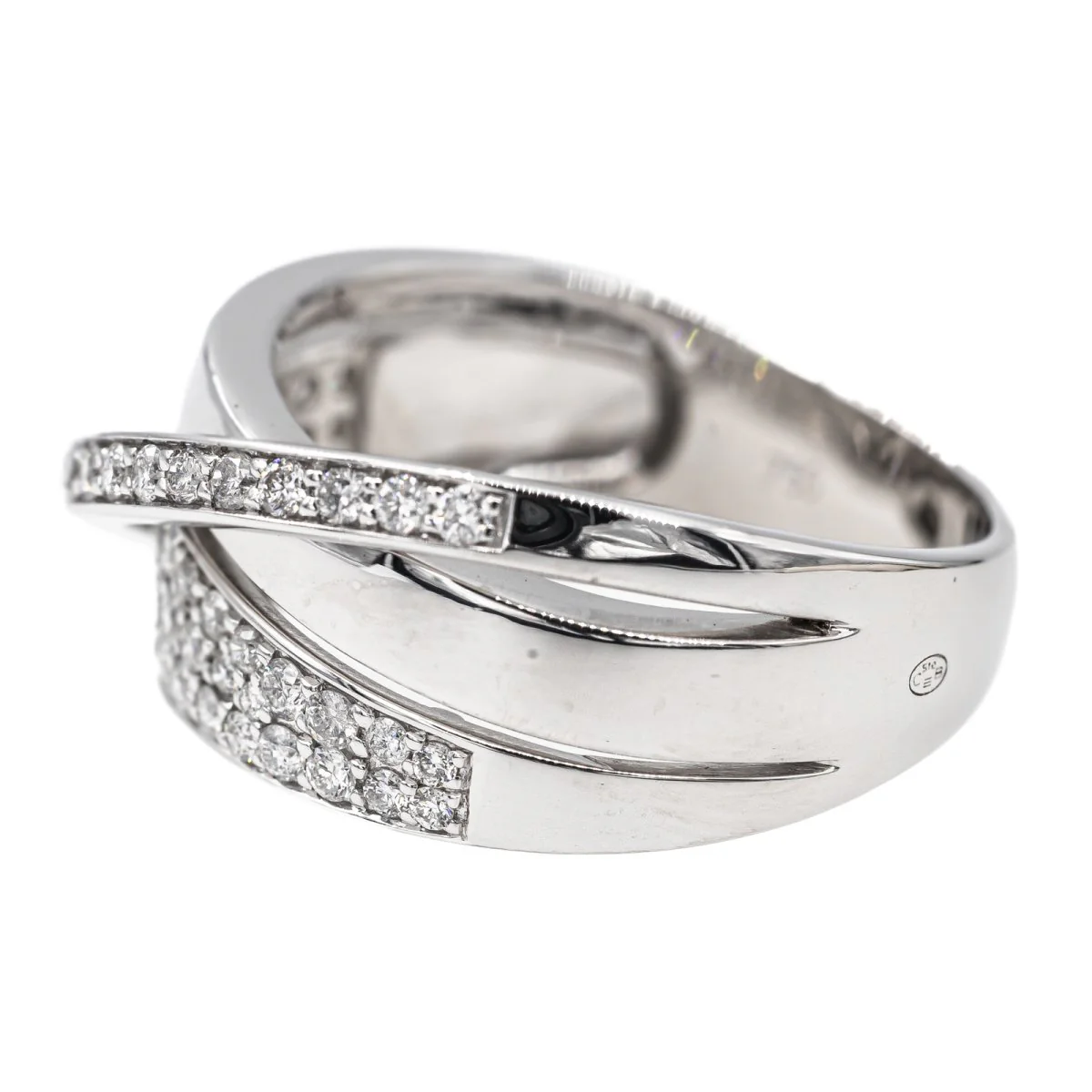 Bague GUY LAROCHE en Or blanc et Diamants - Image 4