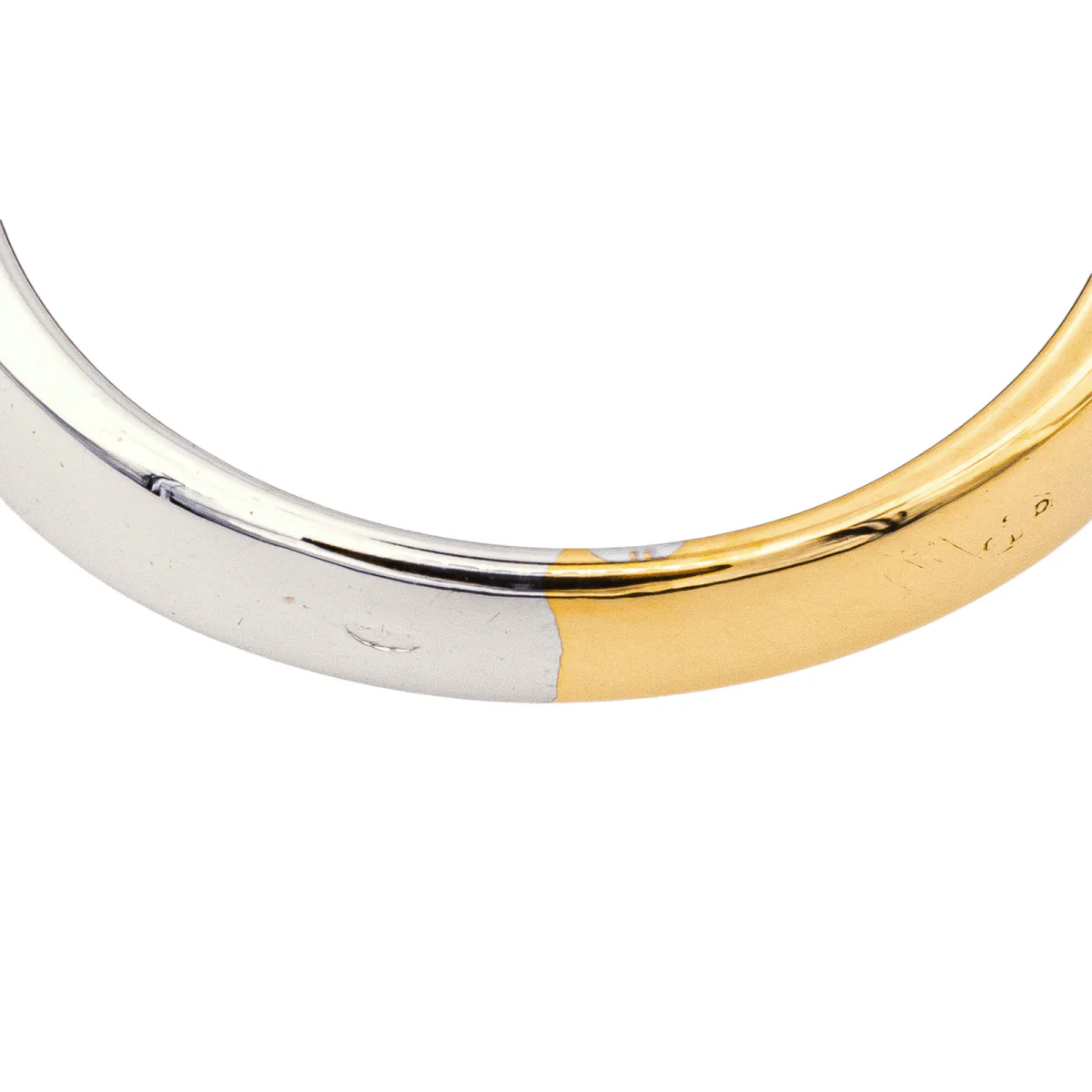 Bague Jonc GUY LAROCHE en or jaune, or blanc et diamants - Image 8