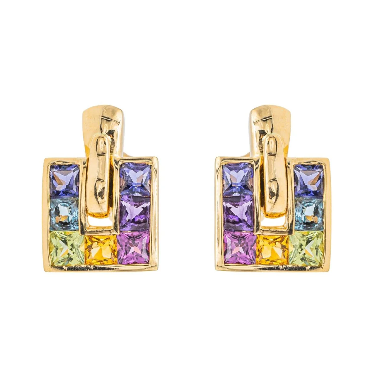 Boucles d'oreilles Guy Laroche Or Jaune avec Cordiérite