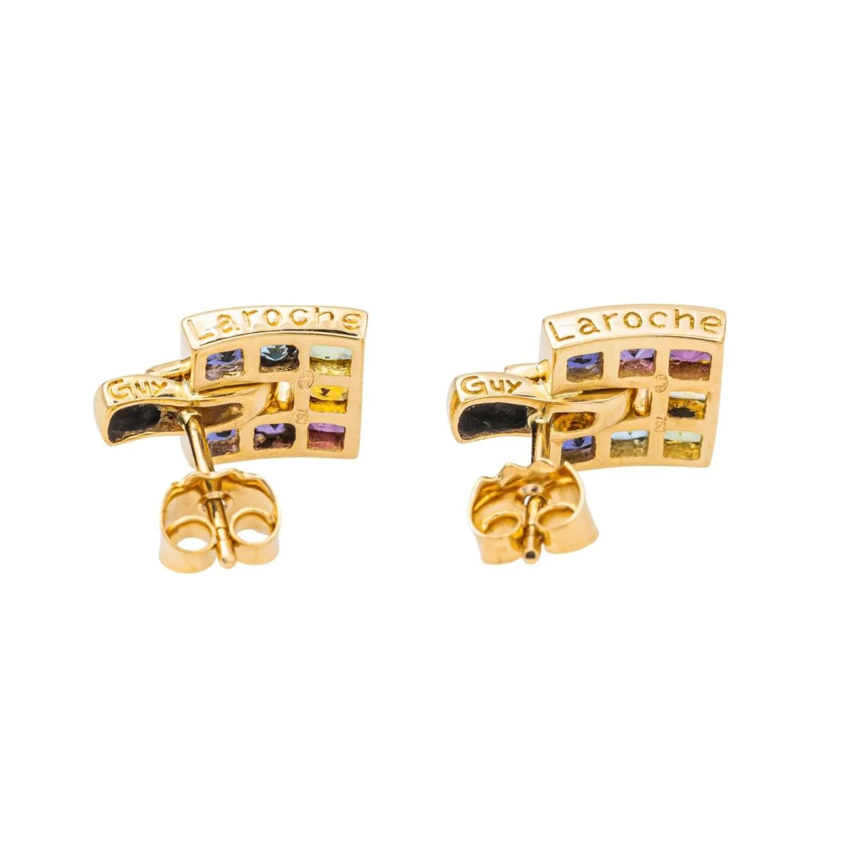 Boucles d'oreilles Guy Laroche Or Jaune avec Cordiérite - Image 4