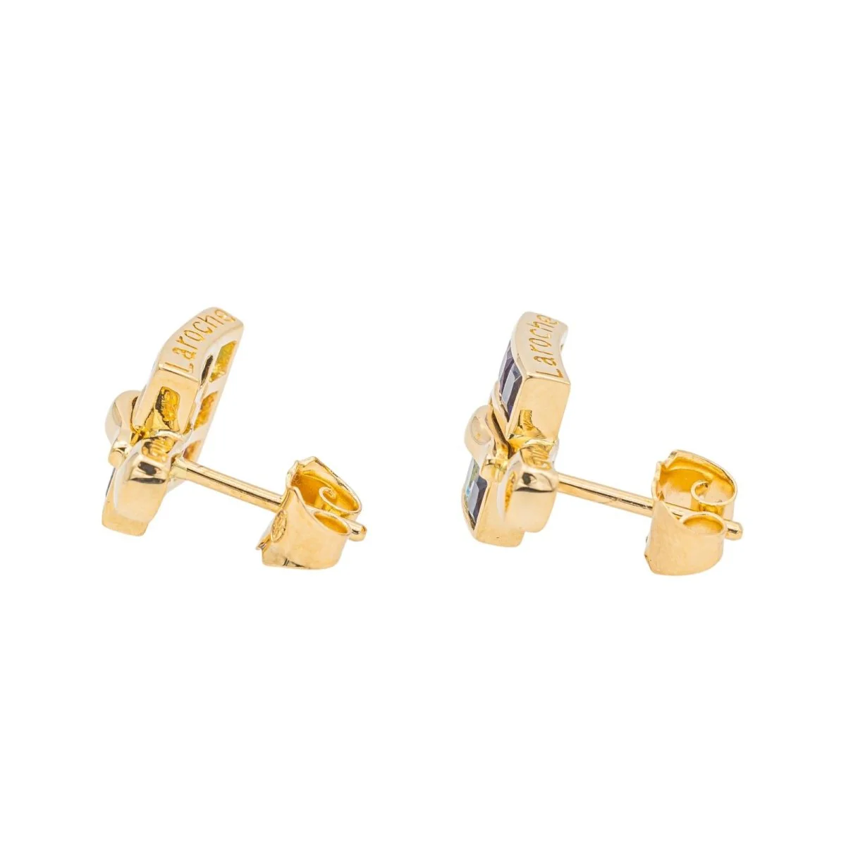 Boucles d'oreilles Guy Laroche Or Jaune avec Cordiérite - Image 6