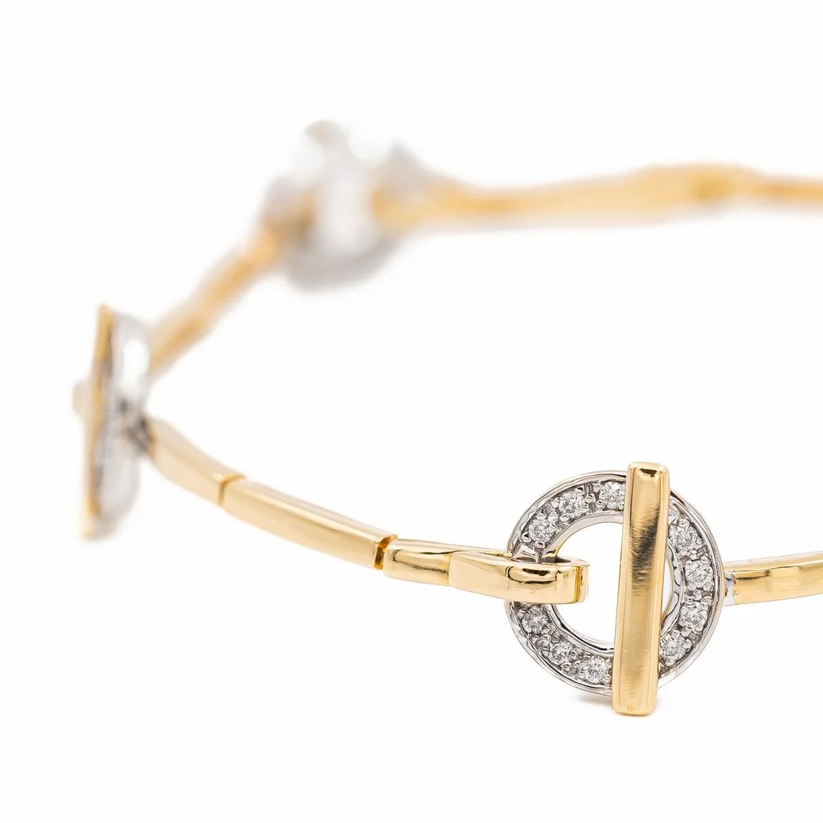 Bracelet GUY LAROCHE en or jaune et diamants - Image 3