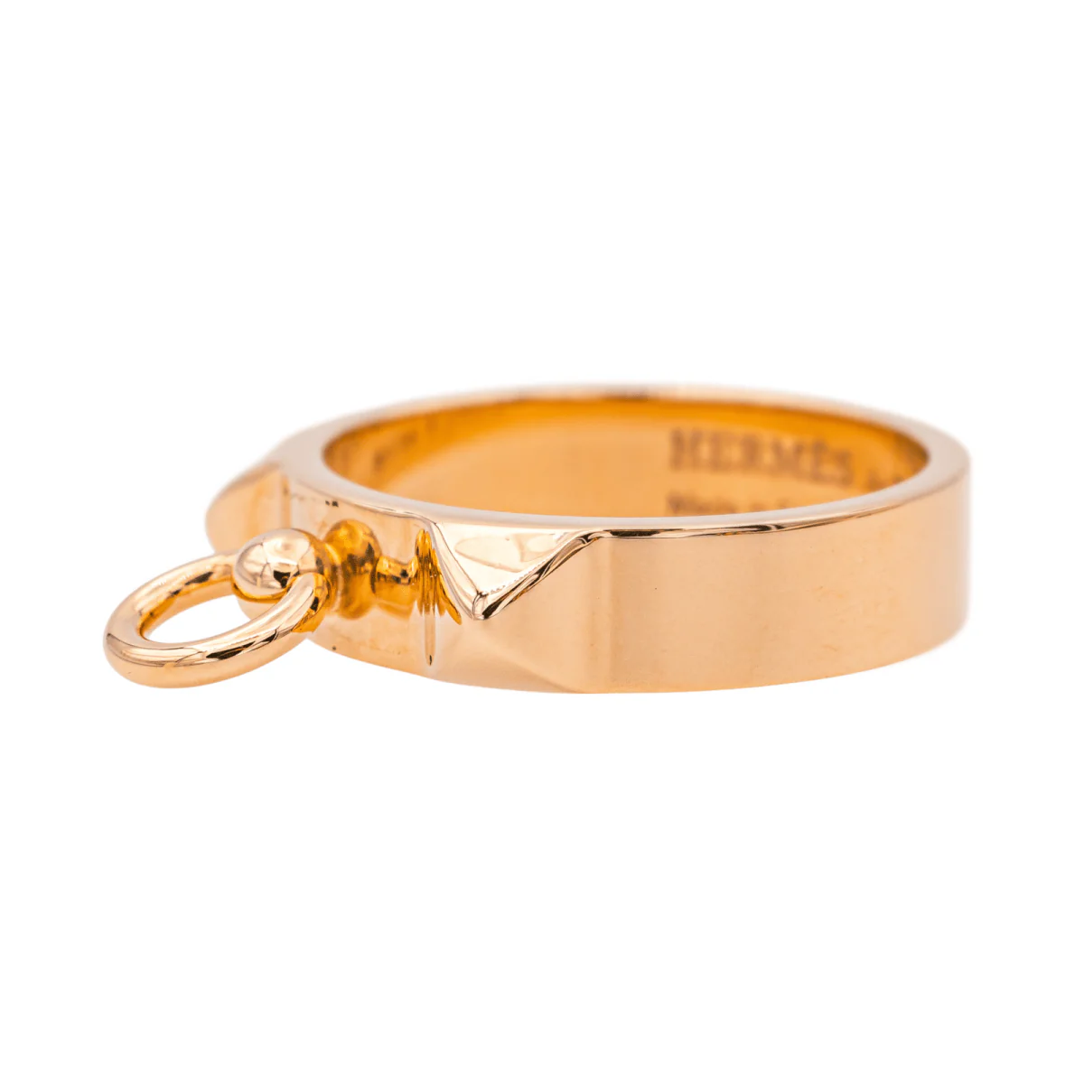 Bague Bandeau HERMÈS "Collier de Chien" en or rose - Image 4