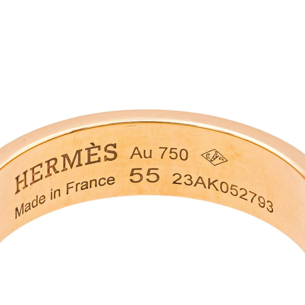 Bague Bandeau HERMÈS "Collier de Chien" en or rose - Image 5